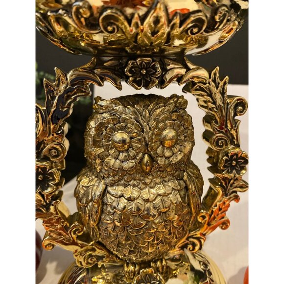 Bath & Body Works Ornate Owl Pedestal Candle Holder -New - Picture 7 of 12
